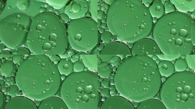 绿色水泡流动动态水珠露珠结构形态屏幕屏保