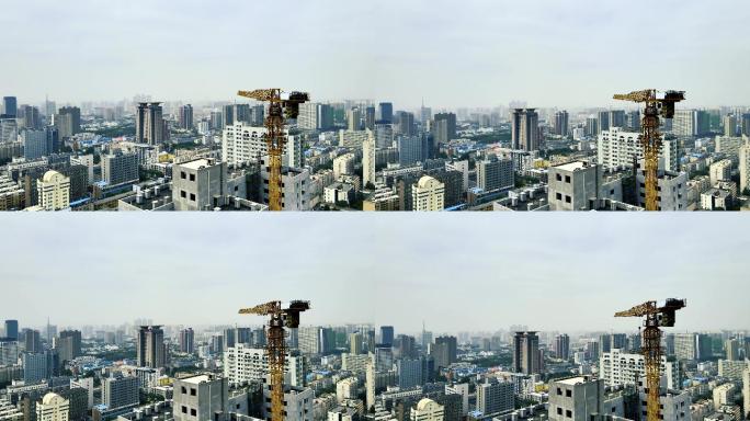 电影级画质城市建设施工塔吊