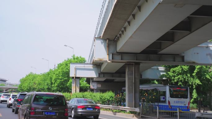 【4k】北京东五环京通快速路堵车拥堵交通