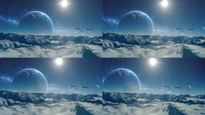 冰冻星球CG动画裸眼3dVR视频素材