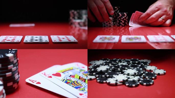 扑克，洗牌，交易和赢款