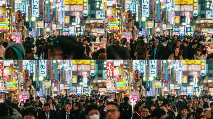 人潮汹涌的街道