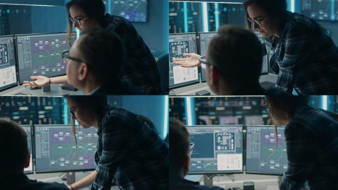 程序员正在讨论代码