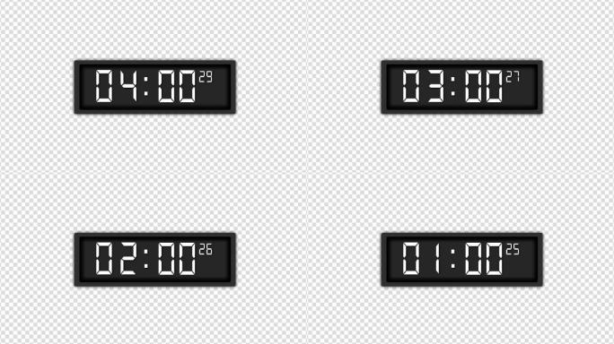5分钟倒计时时分秒字符变化数字时间时钟