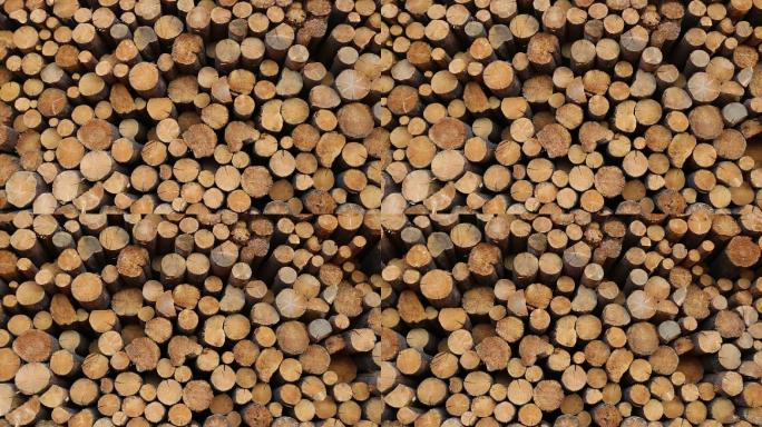 堆积的木头伐木场堆积的木材木材厂
