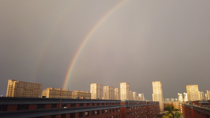 雨后的双彩虹