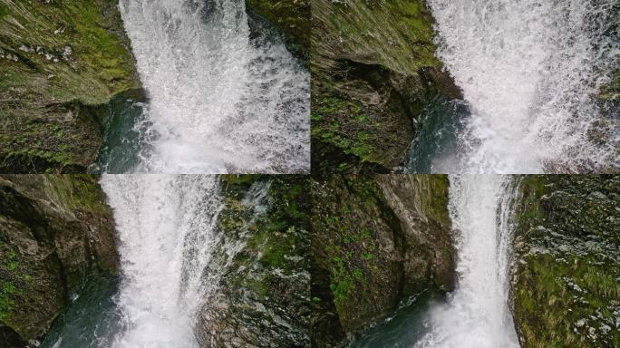 瀑布4K航拍鸟瞰俯视敬畏大自然
