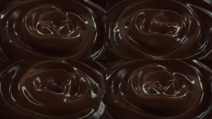 慢动作巧克力漩涡视频