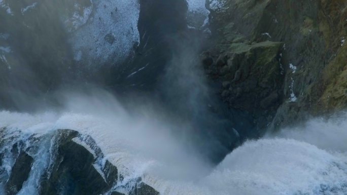 瀑布山川山河航拍