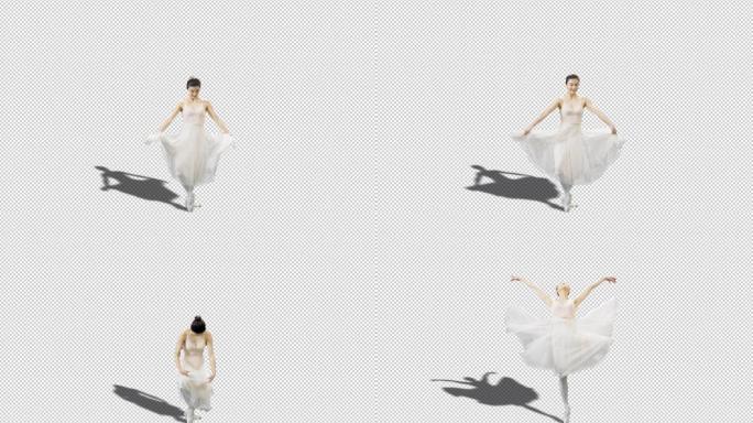 透明通道抠图芭蕾舞跳舞舞蹈唯美素材