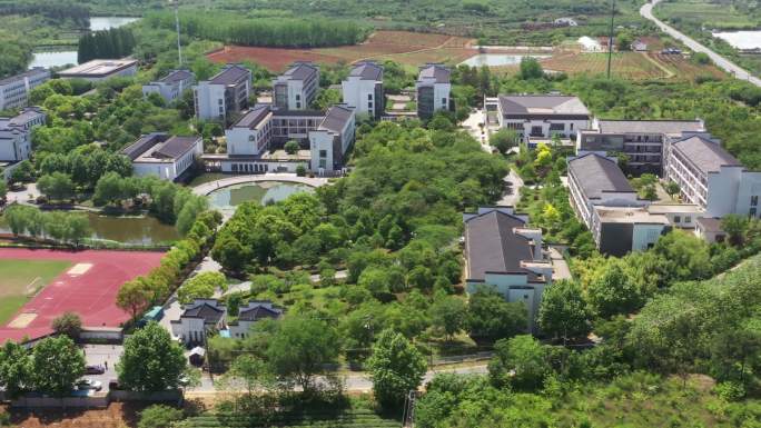 航拍江苏农林职业技术学院风景园林学院