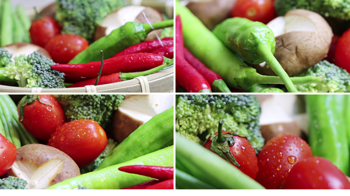 4K绿色有机蔬菜实拍素材