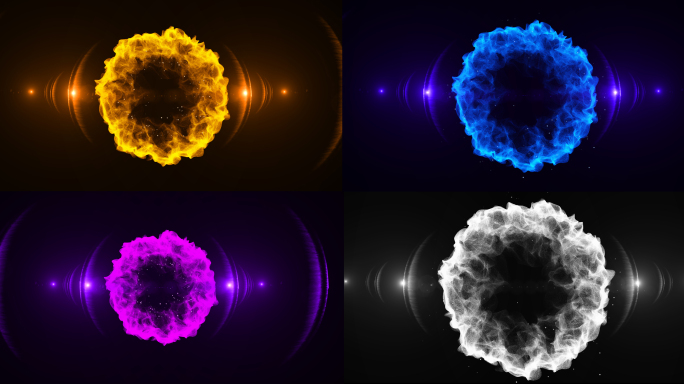 4K冲击波转场特效4色