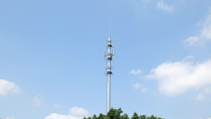 信号发射塔5G通讯基站4K