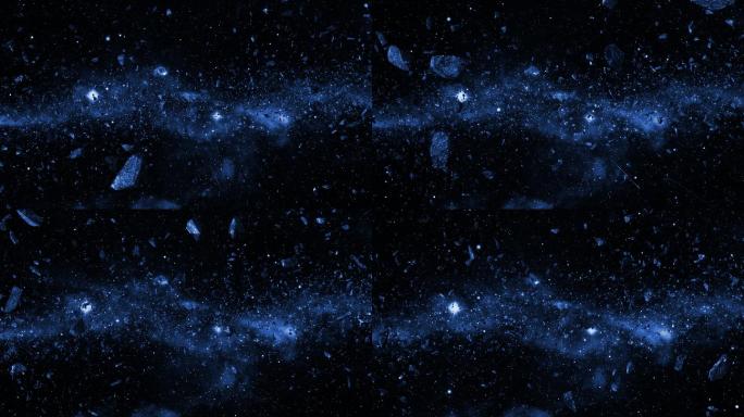 【4K宇宙】璀璨银河星云宇宙粒子陨石爆炸
