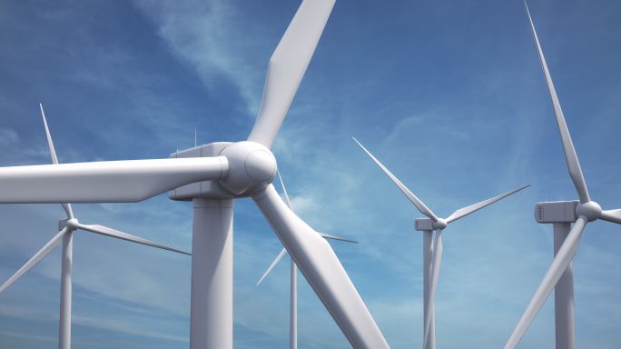 风力涡轮机风力发电大风车新能源工业节能太