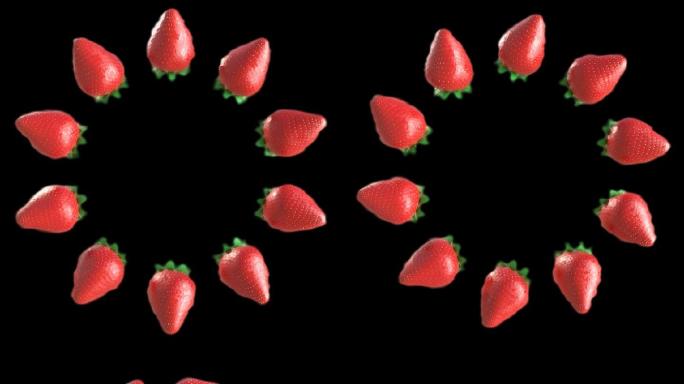 旋转草莓循环动画