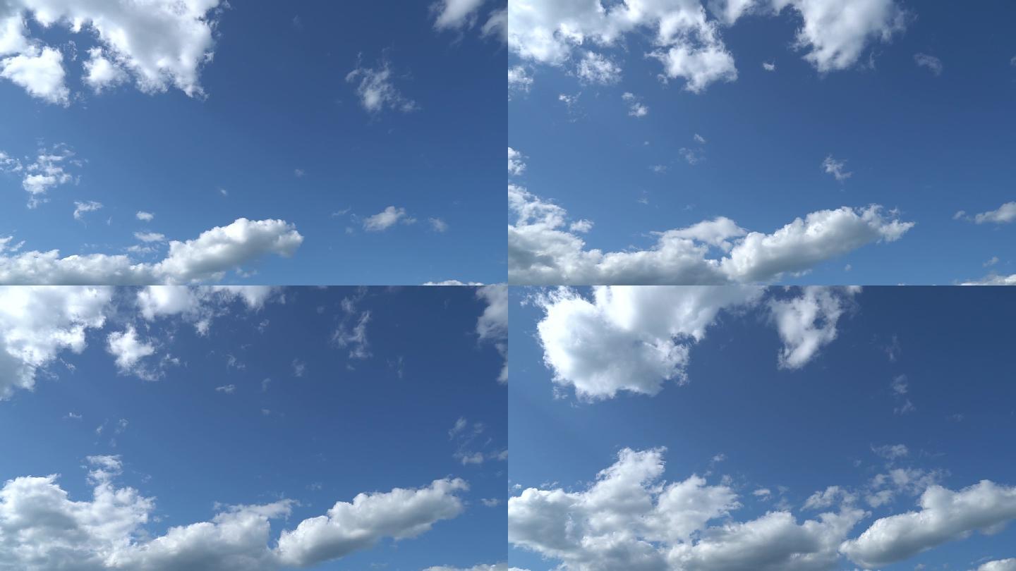 蓝天和快速移动的白云