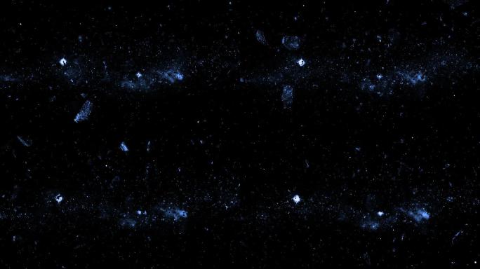 【4K宇宙】星云宇宙璀璨银河粒子陨石背景