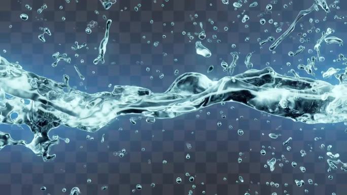 透明水流液体流体光效-带通道