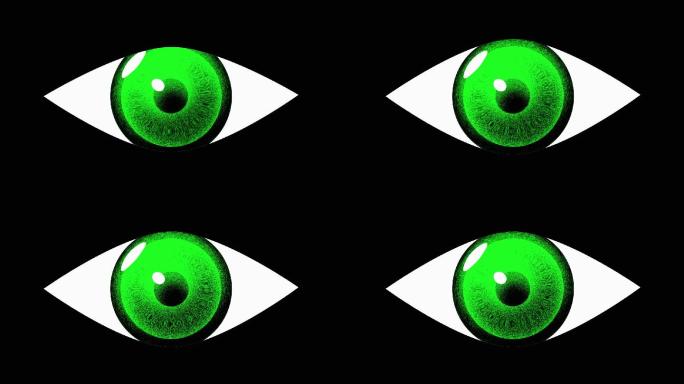 绿眼闪眼视频素材