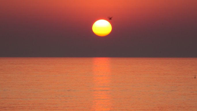 海上日落夕阳落日余晖