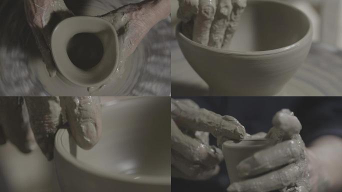 陶瓷瓷器工匠拉胚