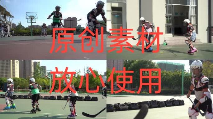 【4K高清原创】小学生冰球训练