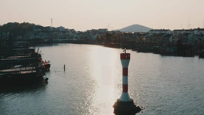 【原创】苏州太湖光福渔港村灯塔航拍