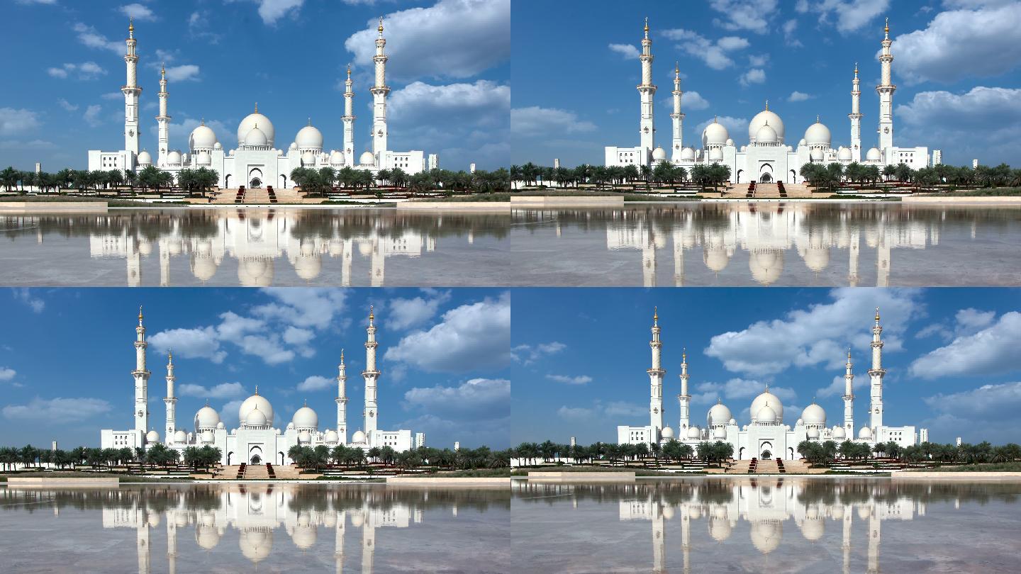 阿布扎比大清真寺阿联酋首都标志性建筑地标