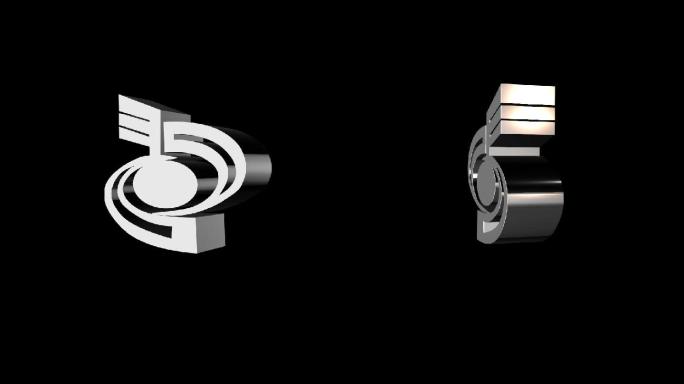 金银旋转音符LOGO旋转透明通道可循环