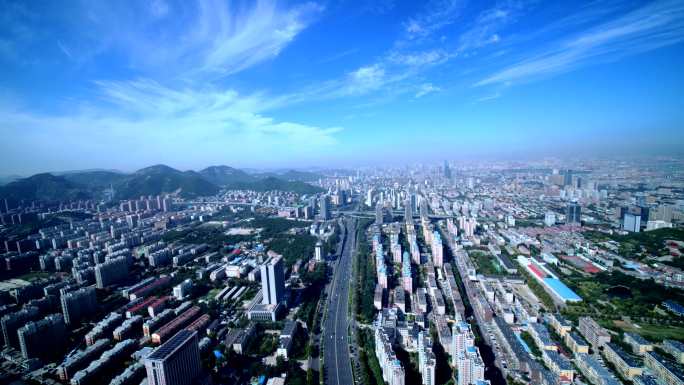 济南市经十路大景航拍