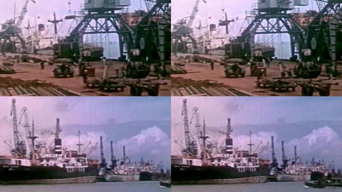七十年代港口码头运输货物