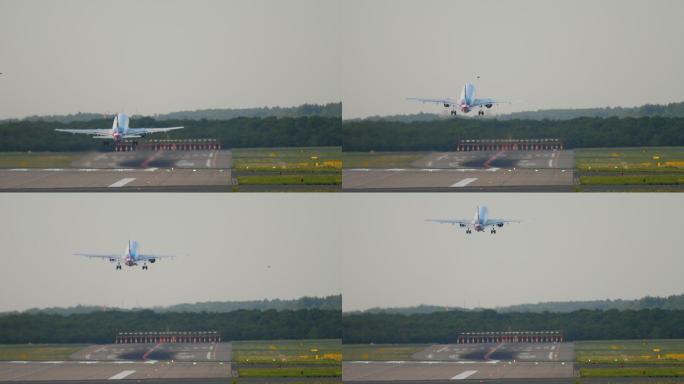 喷气式飞机起飞机场飞机起飞空镜头空境机场
