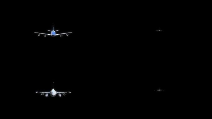 三款飞机冲屏动画带通道