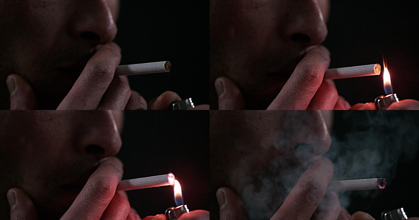 在黑色背景下抽烟的男人_4096x2160_高清视频素材下载(编号:5797720)
