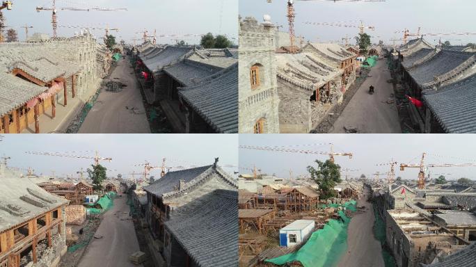 太原古县城建设中航拍4K原始素材