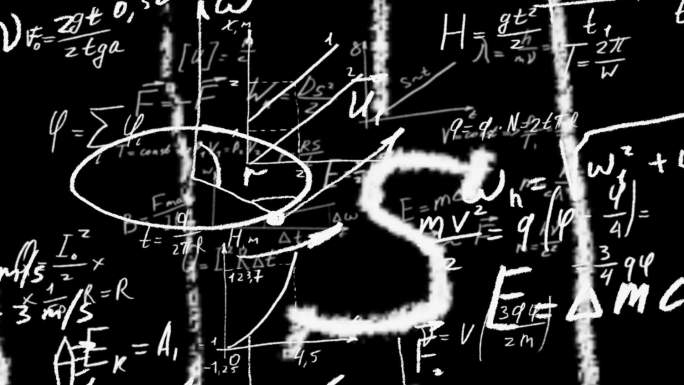 物理计算和公式黑板方程式公式数学算式高等
