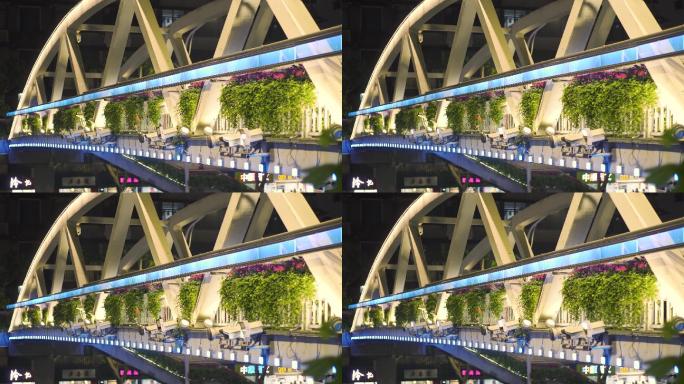 4K-夜晚城市天桥监控摄像头