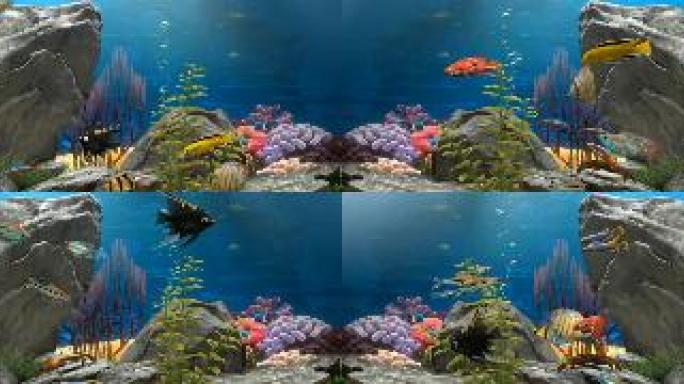 水族视频鱼缸水地海底鱼缸酒吧走廊