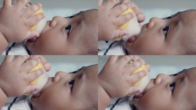 婴儿正在喝奶TVC宝宝天使笑容温馨幸福婴