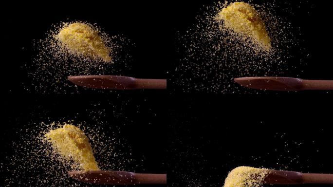 一勺玉米颗粒玉米粒广告宣传片视频素材升格