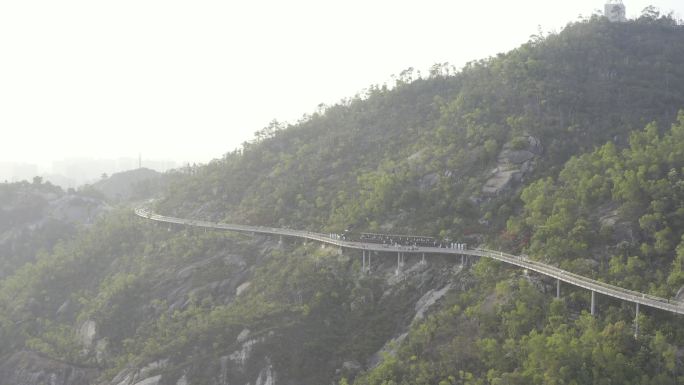 珠海板障山景山道航拍视频素材