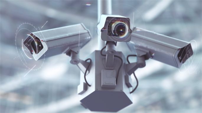摄像头特写安全安保设施智能保卫保护