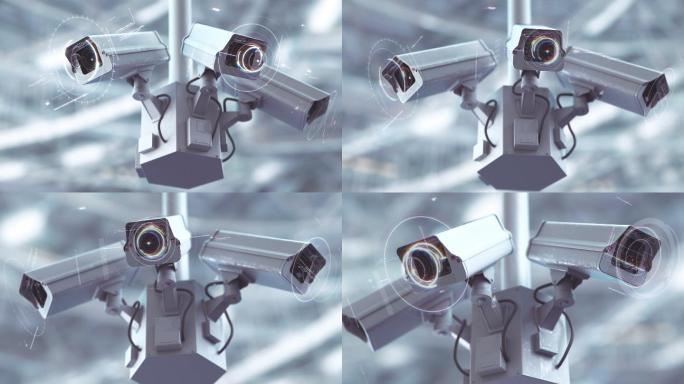 摄像头特写安全安保设施智能保卫保护