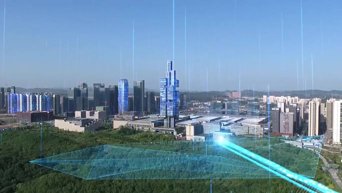 贵阳市城市科技大数据光线穿梭