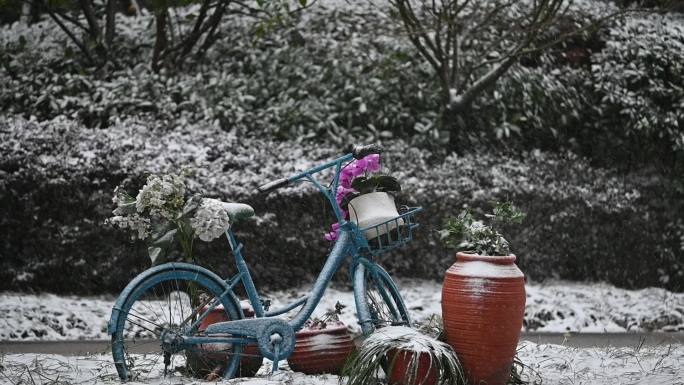 雪景小区小品