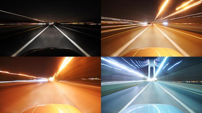 公路驾驶竞速第一视角创意拍摄