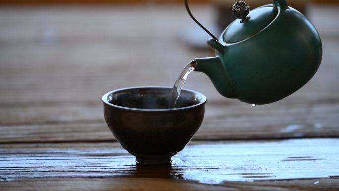 茶艺泡茶陶瓷壶视频