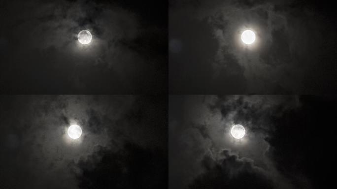4K月圆之夜视频素材